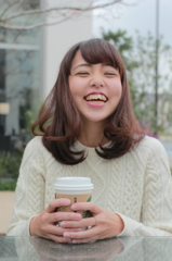 coffee with smiling face