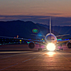 夕暮れの広島空港