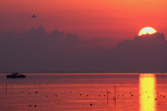 宍道湖の夕焼