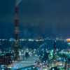 雨中工場の夜景