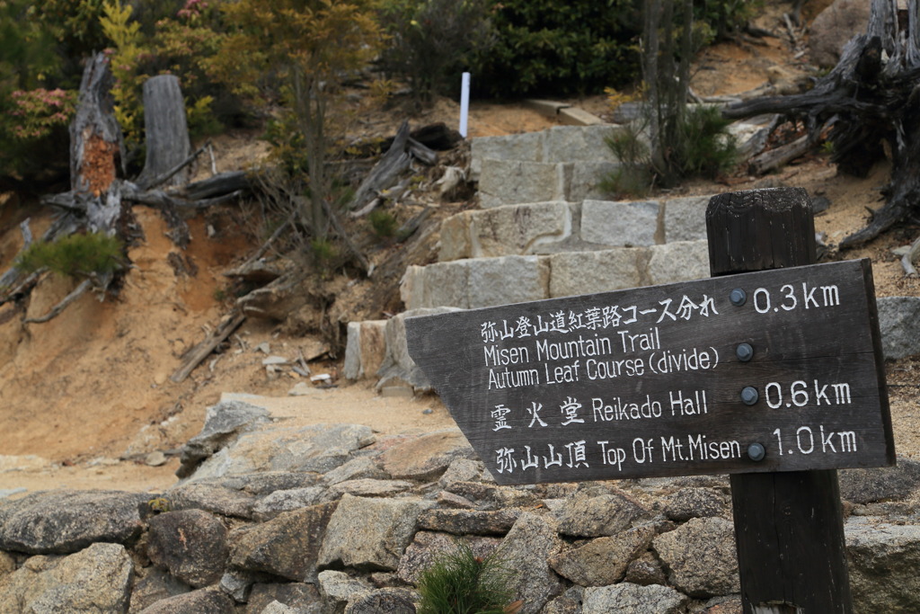 弥山山頂1kmなう