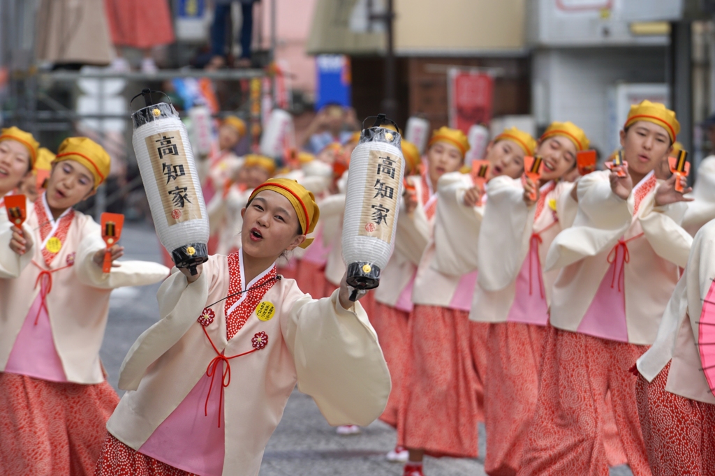 よさこい四万十 上町よさこい鳴子連