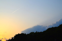 夕日と空