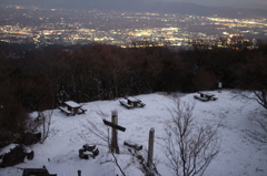 雪の九千部山