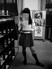 図書室にて