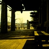 Wood deck in front of the sea / 星の浦海浜公園