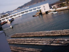 鳥羽水族館からの眺め（ジオラマ風）