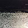 夕日の照らされて。