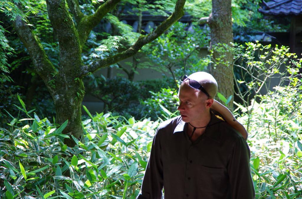 高桐院で出会った外国人。