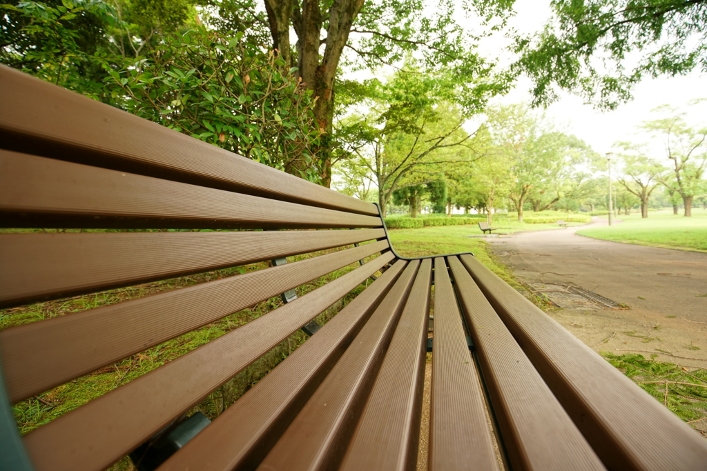 公園のベンチはなが～い