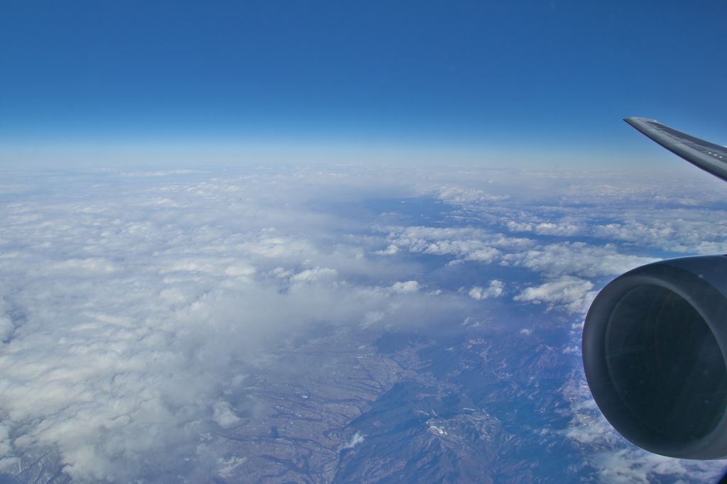 ANA732便　長野県上空 飯田上空