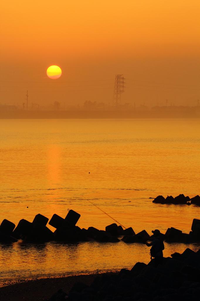 もやもや夕景