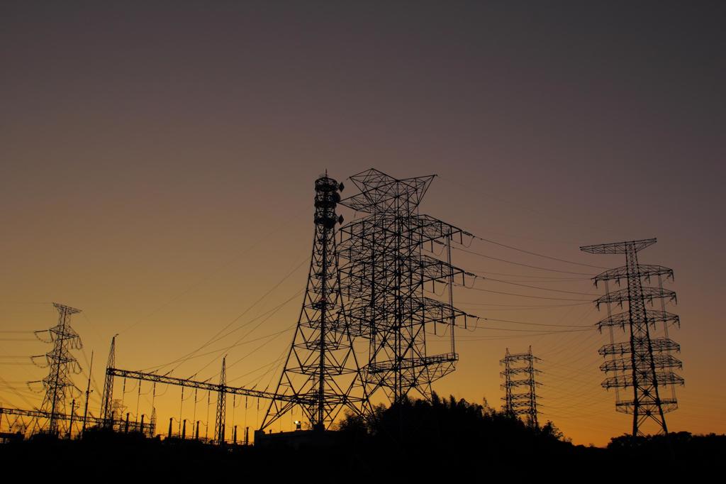 鉄塔夕景