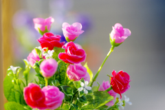 薔薇と紫陽花