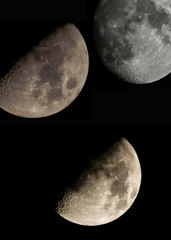 月の撮り比べ（３機種）
