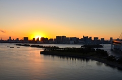 お台場の夕焼け