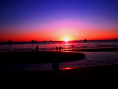 南国の夕日