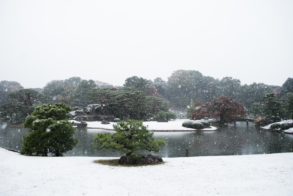 雪の六義園