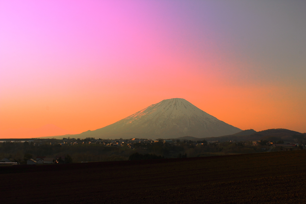 田舎の夕景