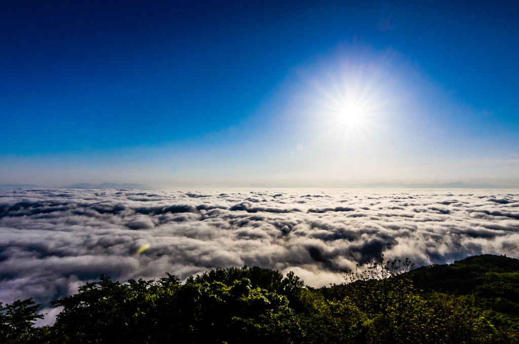 Sunrise and sea of ​​clouds