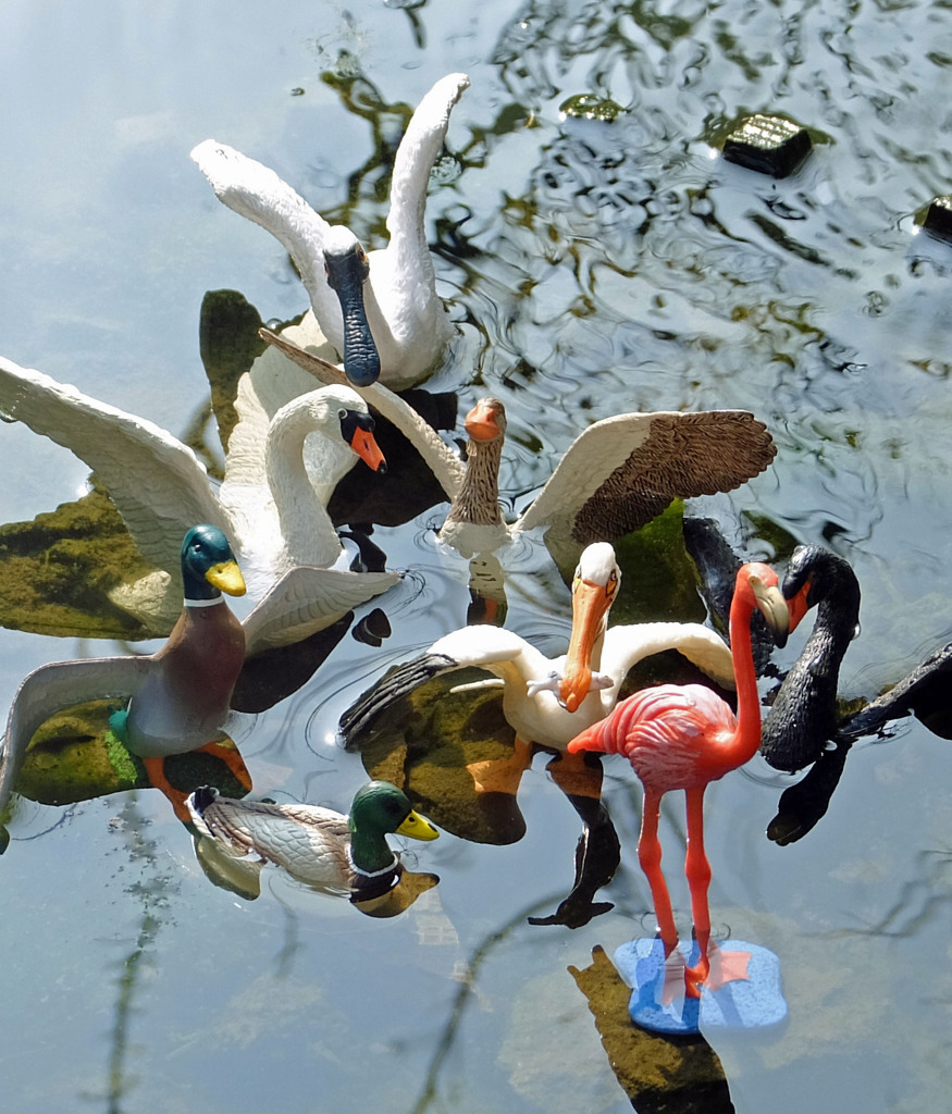 水鳥のフィギュア