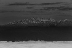 雲海と名峰　　三題　　南アルプス