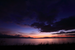 朝の琵琶湖・・