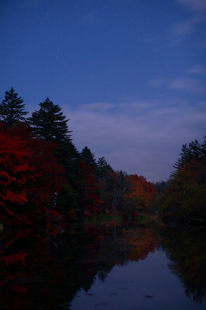 秋の夜　　三題　　　　雲場池