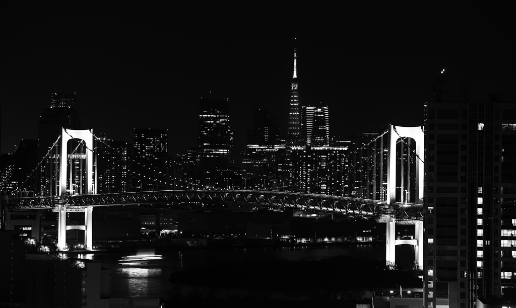 モノクロームブリッジ　三題　　レインボーブリッジ