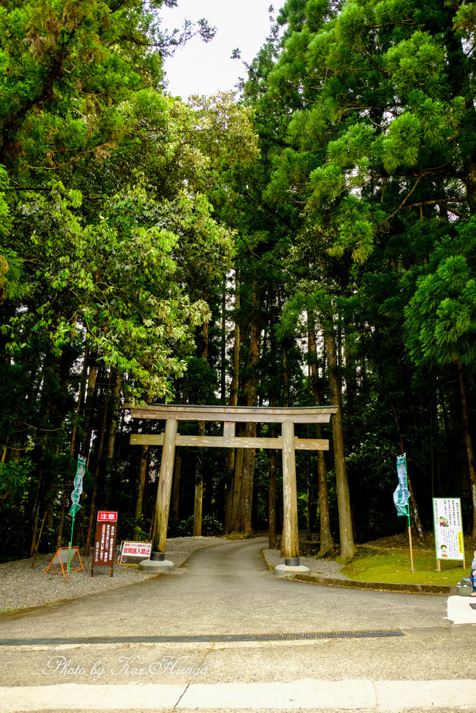 熊野大社本宮、裏参道と鳥居