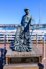 Monument of sardine fishing at Monterey