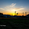 花巻での夕陽