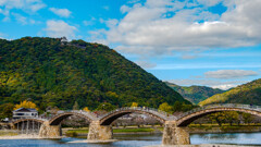 山口県岩国市、錦帯橋と岩国城址