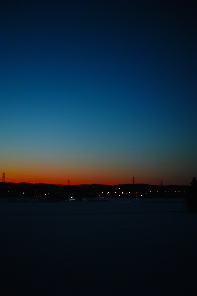 氷点下１７度の夕景