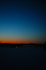 氷点下１７度の夕景