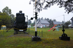 雨の中のD51