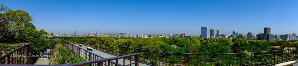 福岡城址、天守台から大濠公園