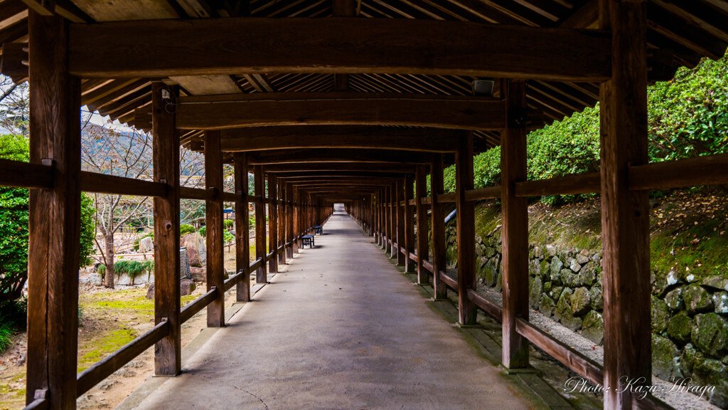 岡山、吉備津神社回廊