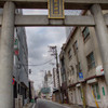 櫛田神社、参道の鳥居
