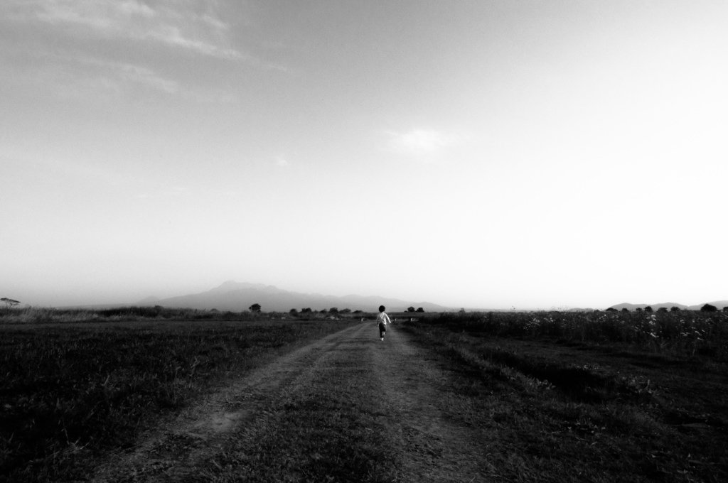 A Boy runs