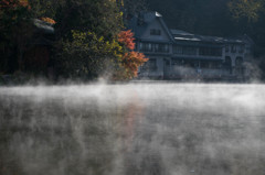 霧の金鱗湖-1