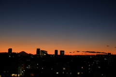 1月10日の夕焼け