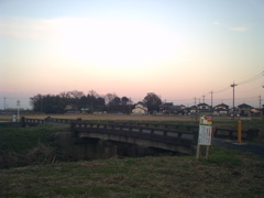 2016/12/18_夕暮れの備前堀橋と前堀新橋