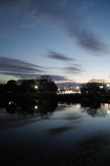 2015/12/30_西城沼公園の夕暮れ