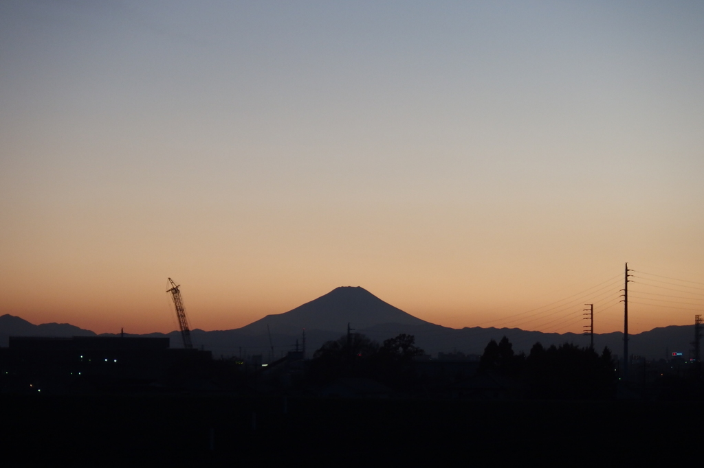 2015/12/05_夕暮れの富士山