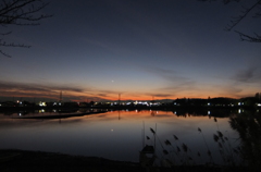 2014/12/23_伊佐沼の夕暮れ