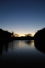 2016/01/01_堂の前池の夕暮れ