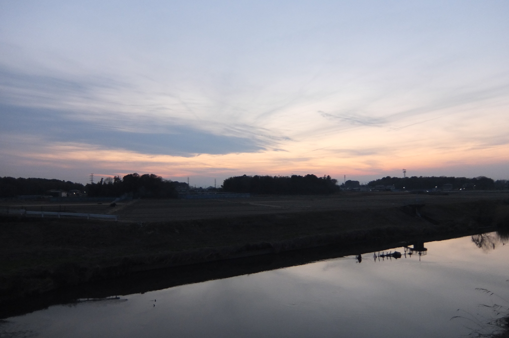 2015/01/25_元荒川の夕暮れ