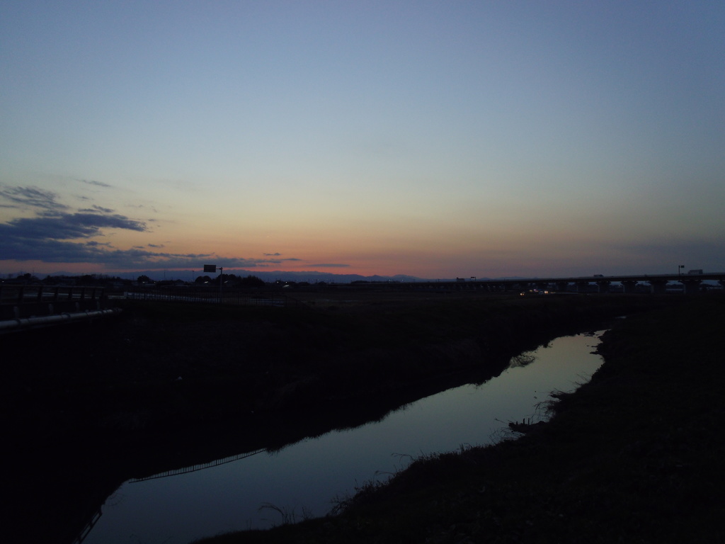 2017/02/19_野通川の夕暮れ