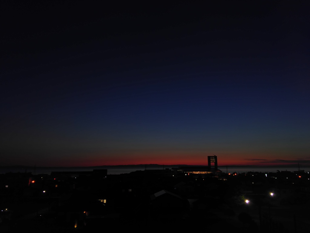2017/06/14_宿から富山湾の夕暮れを望む